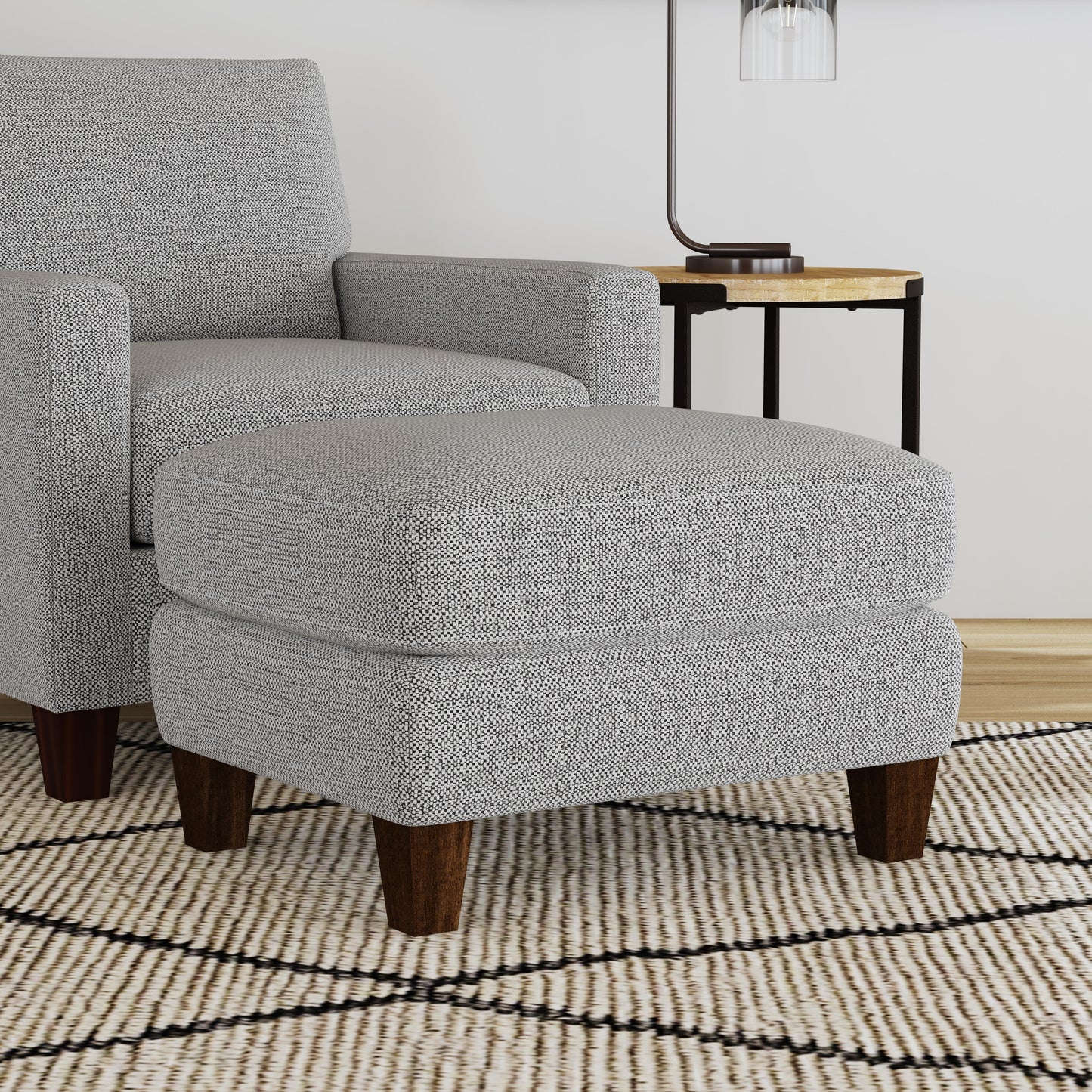 Remi Ottoman in Gray
