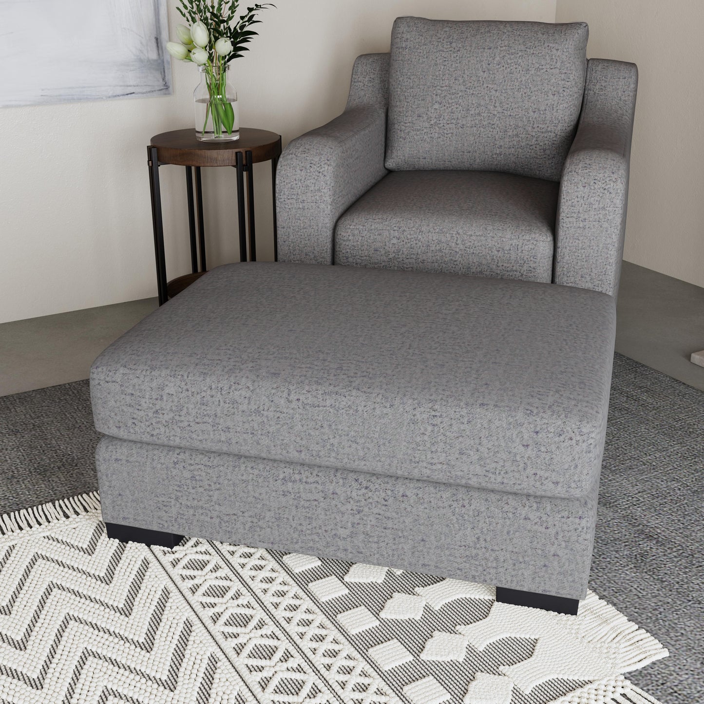 Ottoman in Grey