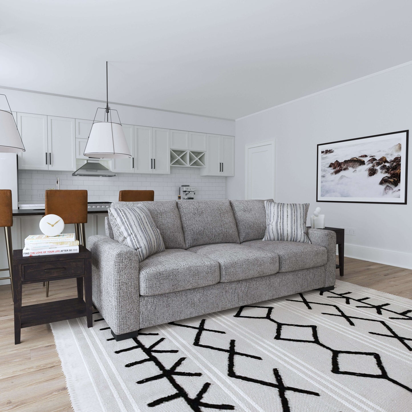 Theodore Sofa in Chrome