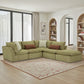 Liam Sectional with Ottoman in Safari Green