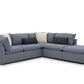 Liam Sectional with Ottoman Sky Blue