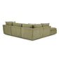 Liam Sectional with Ottoman in Safari Green