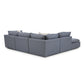 Liam Sectional with Ottoman Sky Blue
