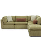 Liam Sectional with Ottoman in Safari Green