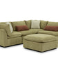 Liam Sectional with Ottoman in Safari Green