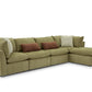 Liam Sectional with Ottoman in Safari Green