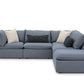 Liam Sectional with Ottoman Sky Blue