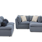 Liam Sectional with Ottoman Sky Blue