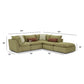 Liam Sectional with Ottoman in Safari Green